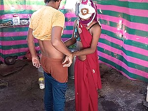 Indian Shemale -  When Pooja was drinking water after going to the poor cooking place, he caught hold of her and fucked her ass.
