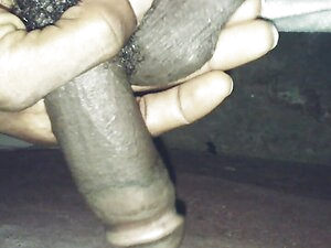 Feeling so horny and decided to play with the big black dick and the balls