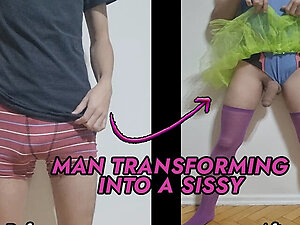 MAN TRANSFORMING INTO A SISSY