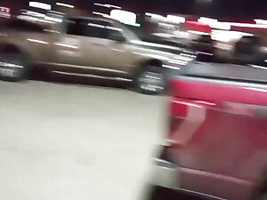 Sissy Cruising in the parking.