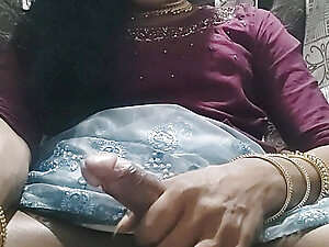 sissy stocking and Cumming in traditional lehanga