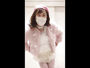 Gorgeous all-pink style and masturbation.