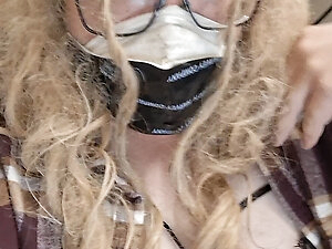 Using a dirty wrench to clamp my tiny sissy cock