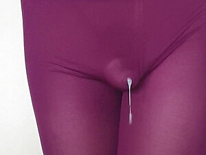 Cumshot on leggings
