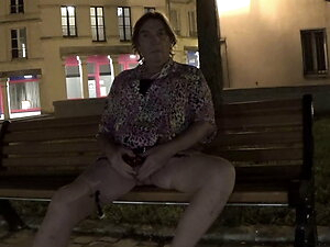 transgender travesti sounding dildo lingerie  outdoor 133a