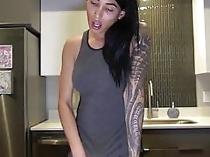 Can This Tranny Jerk herself Off in YOUR Kitchen???