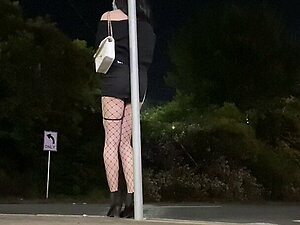 asian sissy trying to act naturally like a cheap street hooker
