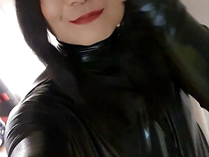 The Little Sissy in black outfits