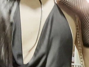 asian sissy night walk in without a bra